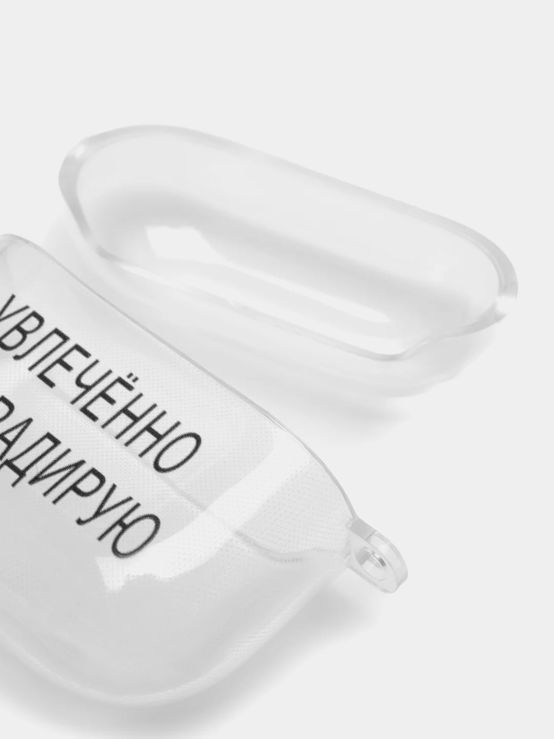 Темно-синий чехол для наушников Apple AirPods 3 силиконовый прозрачный принт Nike / Найк