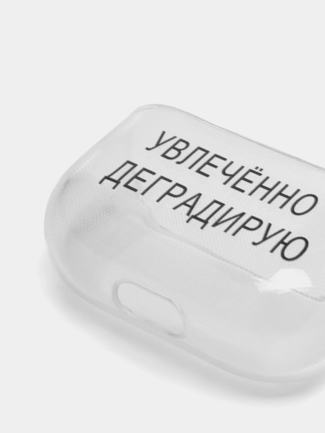 Темно-синий чехол для наушников Apple AirPods 3 силиконовый прозрачный принт Nike / Найк