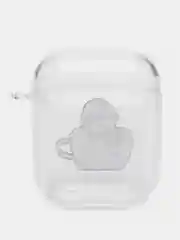 Хром чехол для наушников Apple AirPods 3 силиконовый прозрачный принт Nike / Найк