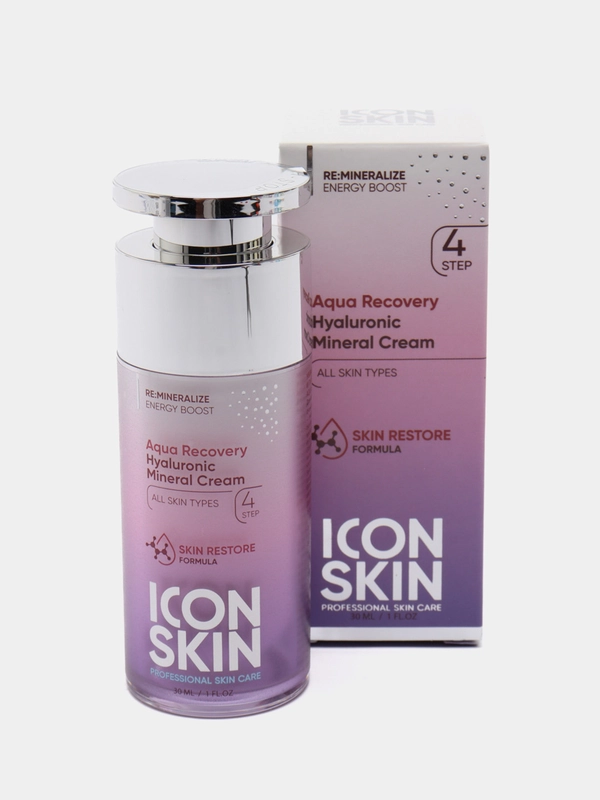 ICON SKIN Увлажняющий крем с гиалуроновой кислотой и минералами Aqua Recovery, 30 мл