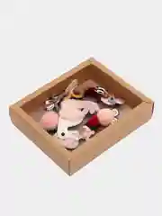 Коралловый меланж подарочный набор заколок, в крафтовой коробке