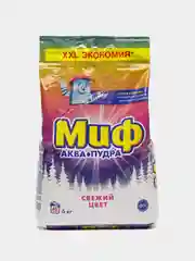 Стиральный порошок Миф "Аквапудра. Свежий цвет", 40 стирок, 6 кг
