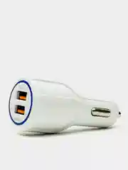 Белый автомобильное зарядное устройство, 2 USB