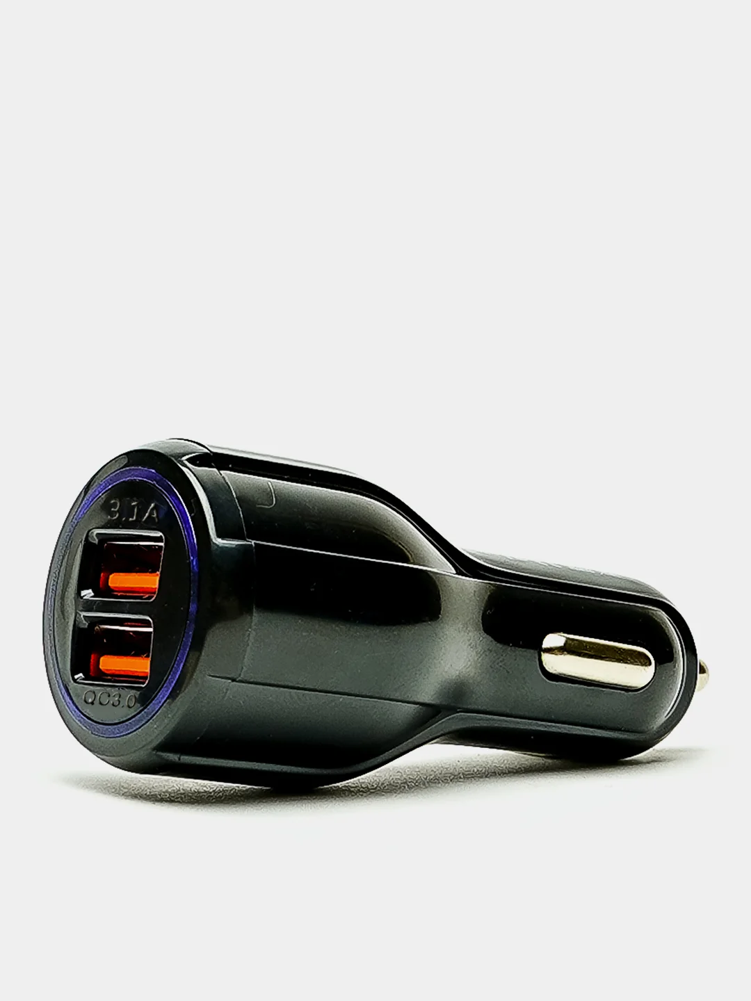 Черный автомобильное зарядное устройство, 2 USB