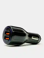 Черный автомобильное зарядное устройство, 2 USB