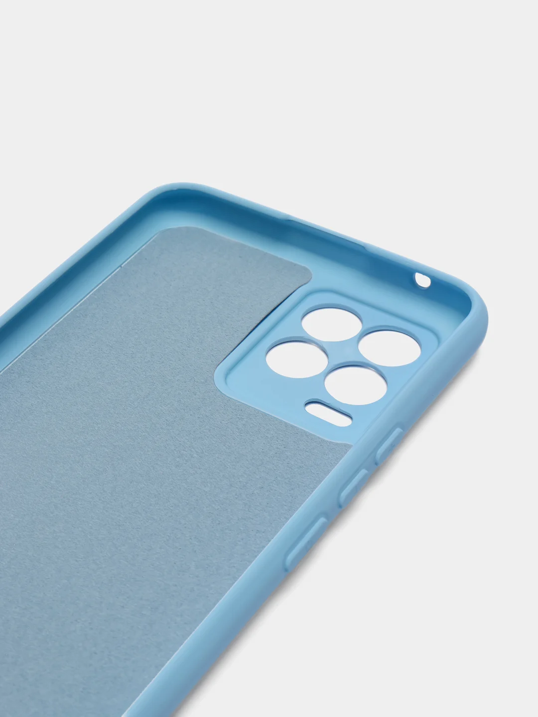 Голубой чехол Silicone Cover для Realme 8/8 Pro (Реалми 8/8 про), силиконовый