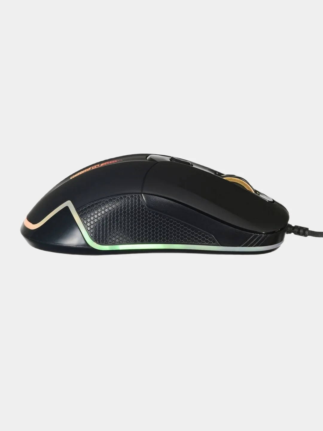 Черный мышь игровая компьютерная Oklick 965G RACER, с подсветкой проводная USB