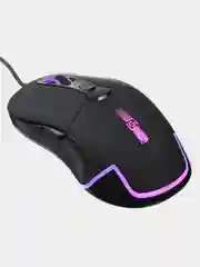 Черный мышь игровая компьютерная Oklick 965G RACER, с подсветкой проводная USB