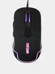 Черный мышь игровая компьютерная Oklick 965G RACER, с подсветкой проводная USB