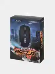 Черный мышь игровая компьютерная Oklick 965G RACER, с подсветкой проводная USB