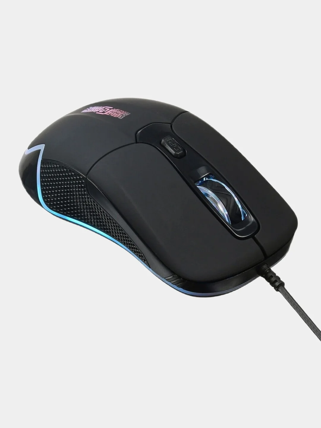 Черный мышь игровая компьютерная Oklick 965G RACER, с подсветкой проводная USB