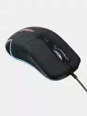 Черный мышь игровая компьютерная Oklick 965G RACER, с подсветкой проводная USB
