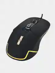 Черный мышь игровая компьютерная Oklick 965G RACER, с подсветкой проводная USB