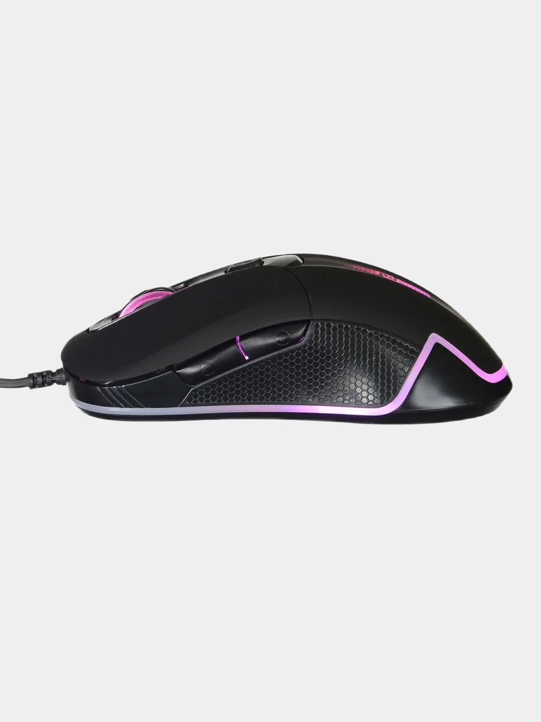 Черный мышь игровая компьютерная Oklick 965G RACER, с подсветкой проводная USB