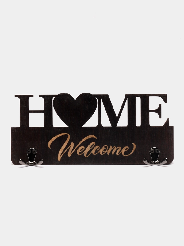 Настенная ключница Welcome ("Добро пожаловать"), из дерева