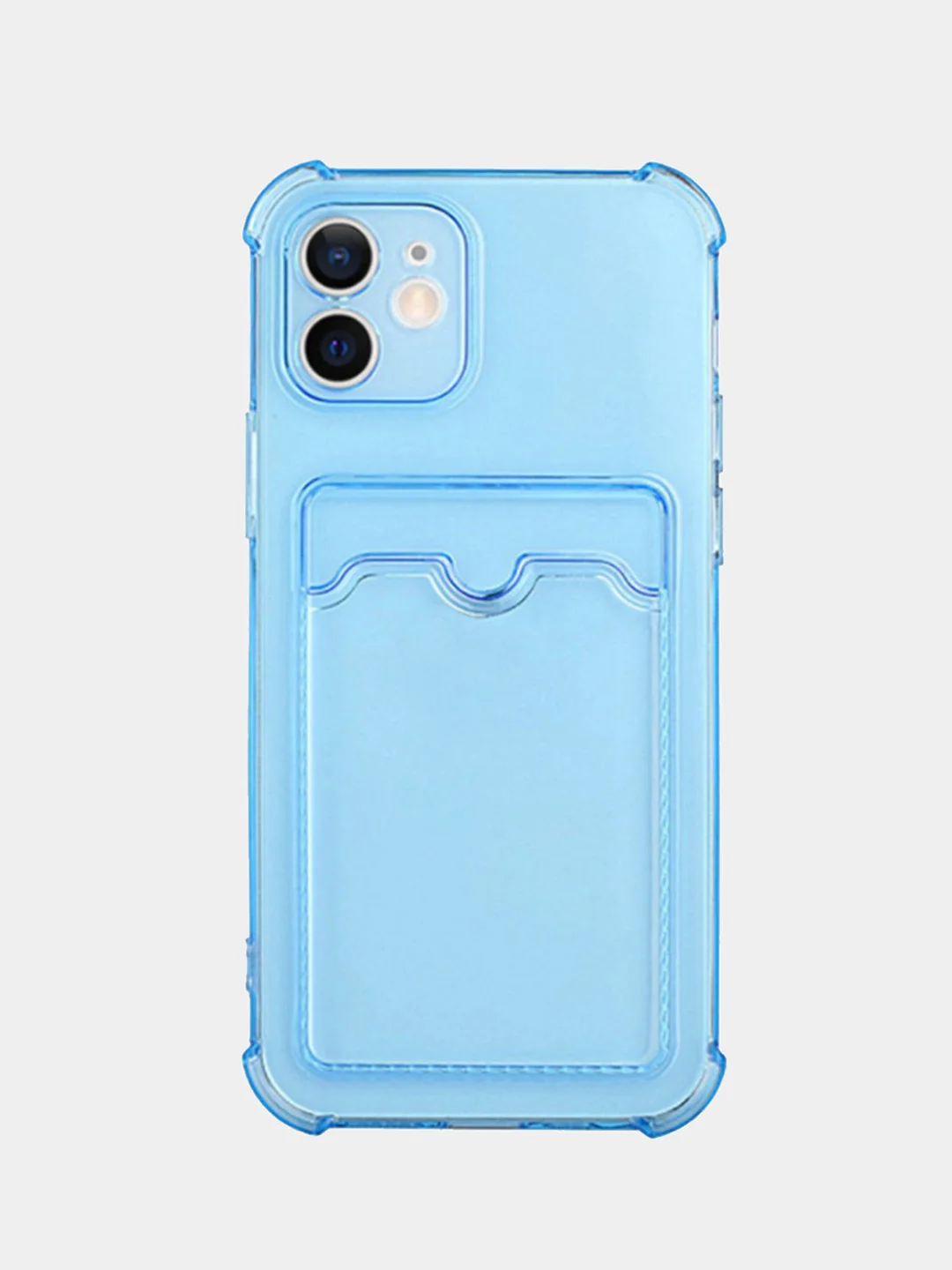 Голубой бампер/ Чехол на айфон 5 цветов X/XS/XR/XS MAX/11/11PRO/11 PRO MAX/12/12PRO/12 PRO MAX/12