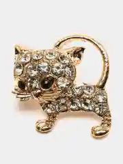 Золотой брошь женская "Кошка"