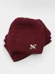 Бордовый комплект шапка двухслойная +снуд в один оборот Вермут