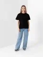 Черный футболка женская, мужская базовая, больших размеров, oversize, хлопковая