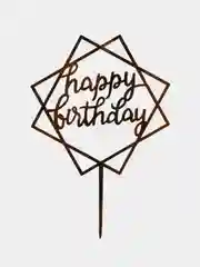 Лимонный топпер "Happy Birthday" для украшения торта