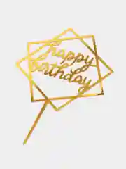 Лимонный топпер "Happy Birthday" для украшения торта
