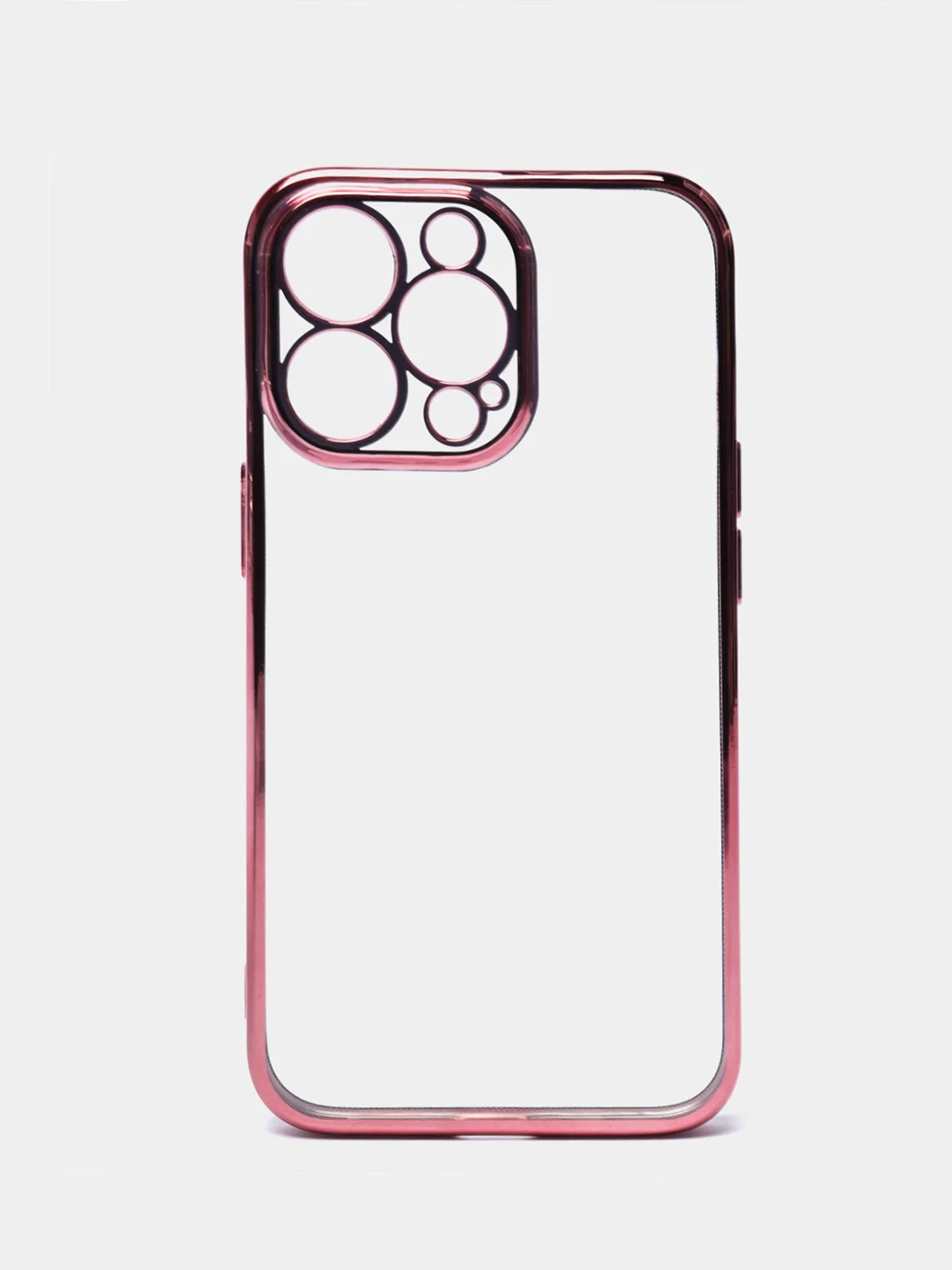 Розовый чехол для iPhone 13 Pro Max mini силиконовый прозрачный айфон про макс мини