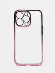 Розовый чехол для iPhone 13 Pro Max mini силиконовый прозрачный айфон про макс мини