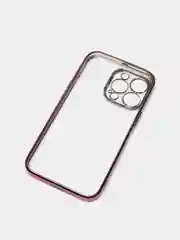 Розовый чехол для iPhone 13 Pro Max mini силиконовый прозрачный айфон про макс мини