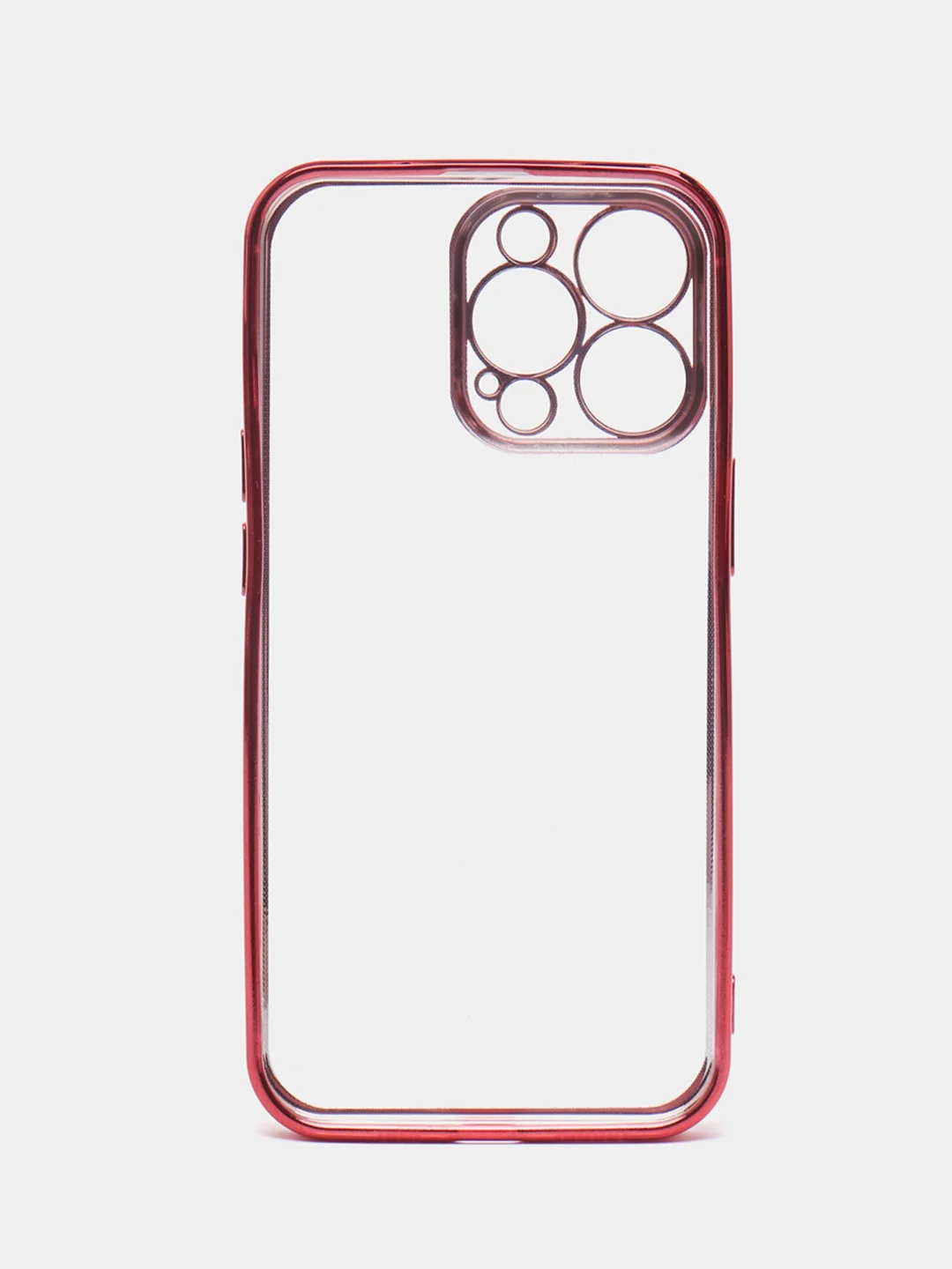 Красный чехол для iPhone 13 Pro Max mini силиконовый прозрачный айфон про макс мини