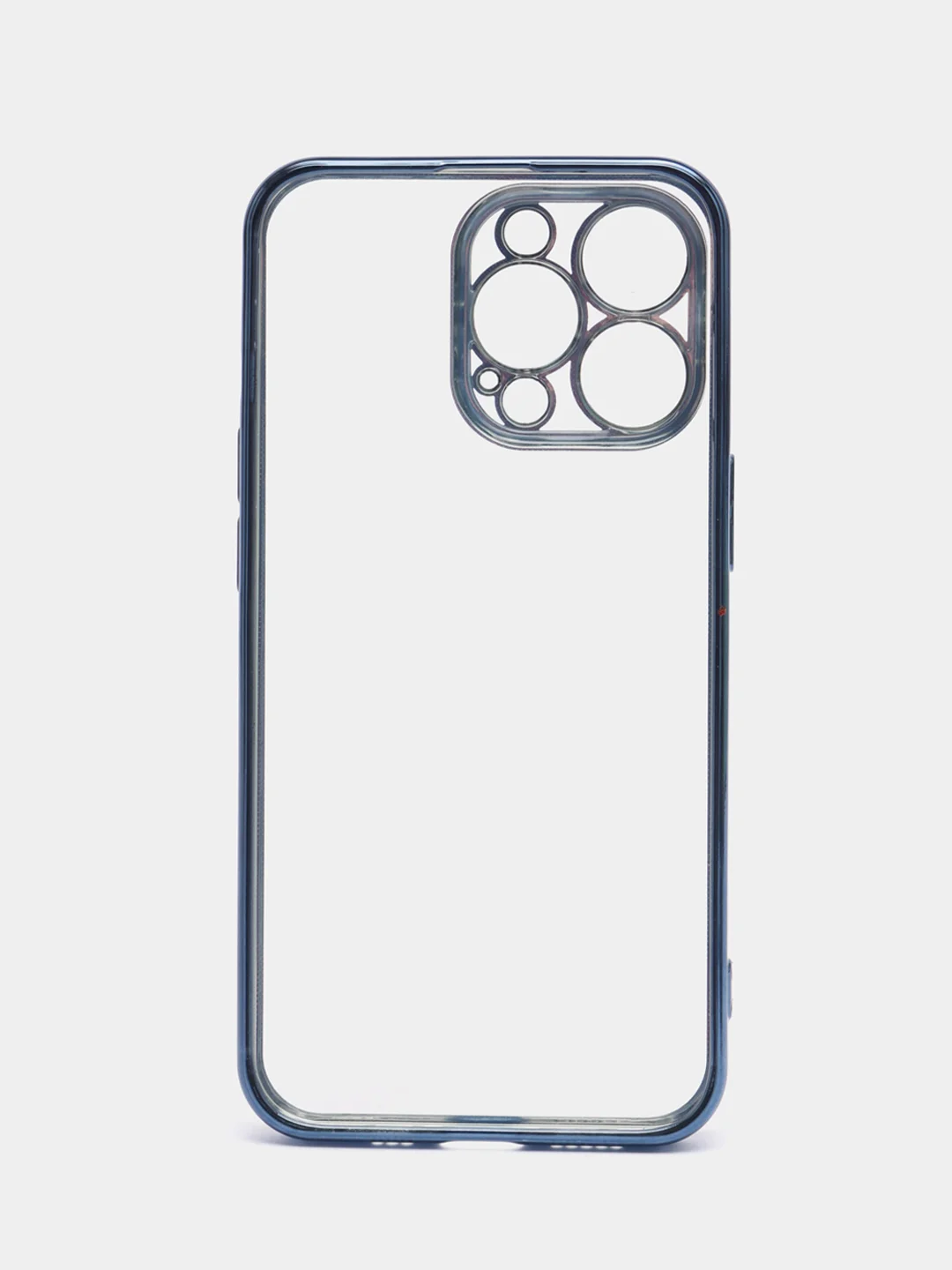 Синий чехол для iPhone 13 Pro Max mini силиконовый прозрачный айфон про макс мини