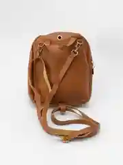 Медный женский мини рюкзак из эко кожи / Женская сумка