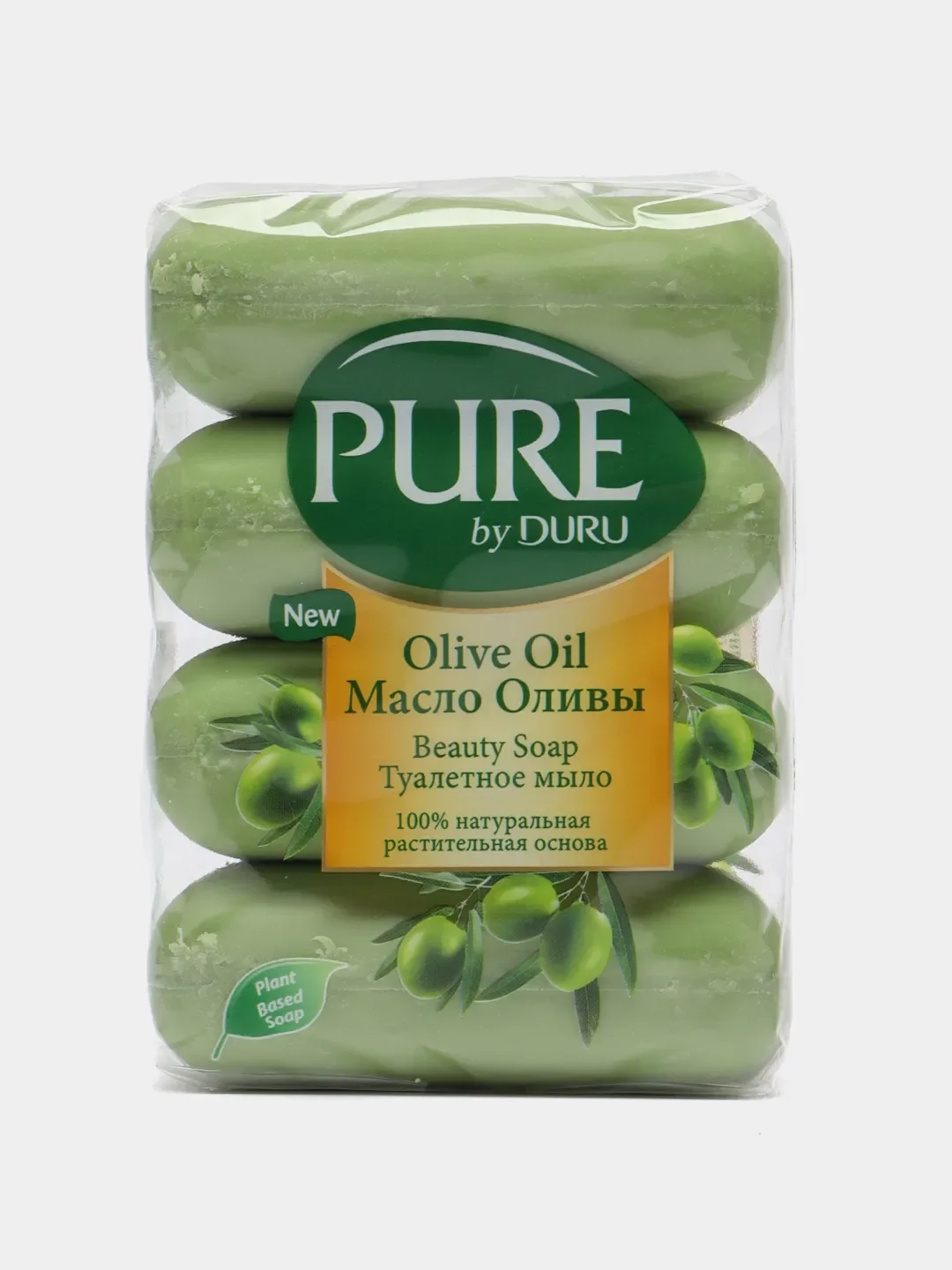 Бежевый мыло туалетное Pure, 4 х 85 г