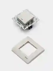 Выключатель одноклавишный скрытого монтажа с LED подсветкой, CHINT