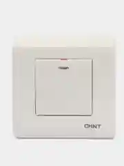 Выключатель одноклавишный скрытого монтажа с LED подсветкой, CHINT