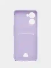 Лавандовый чехол REALME C33 с защитой камеры и карманом для пластиковой карты