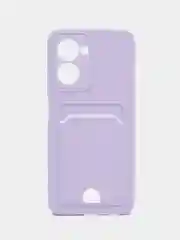 Лавандовый чехол REALME C33 с защитой камеры и карманом для пластиковой карты