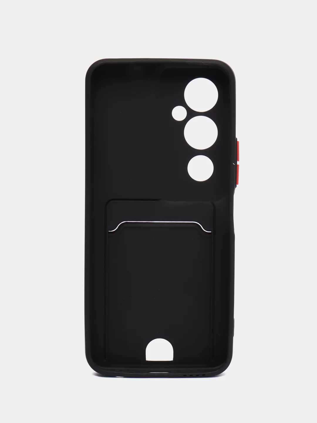 Черный чехол TECNO POVA 4 PRO с защитой камеры и карманом для пластиковой карты