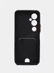 Черный чехол TECNO POVA 4 PRO с защитой камеры и карманом для пластиковой карты