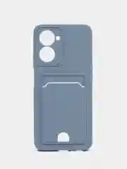 Серый чехол REALME C33 с защитой камеры и карманом для пластиковой карты