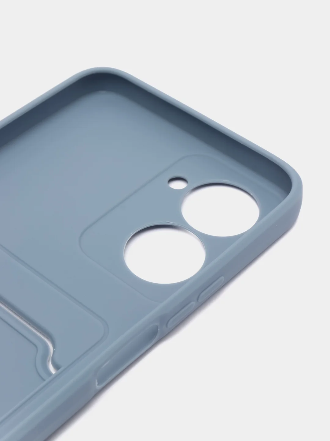 Серый чехол REALME C33 с защитой камеры и карманом для пластиковой карты