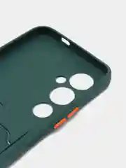 Тёмно-зелёный чехол TECNO POVA 4 PRO с защитой камеры и карманом для пластиковой карты