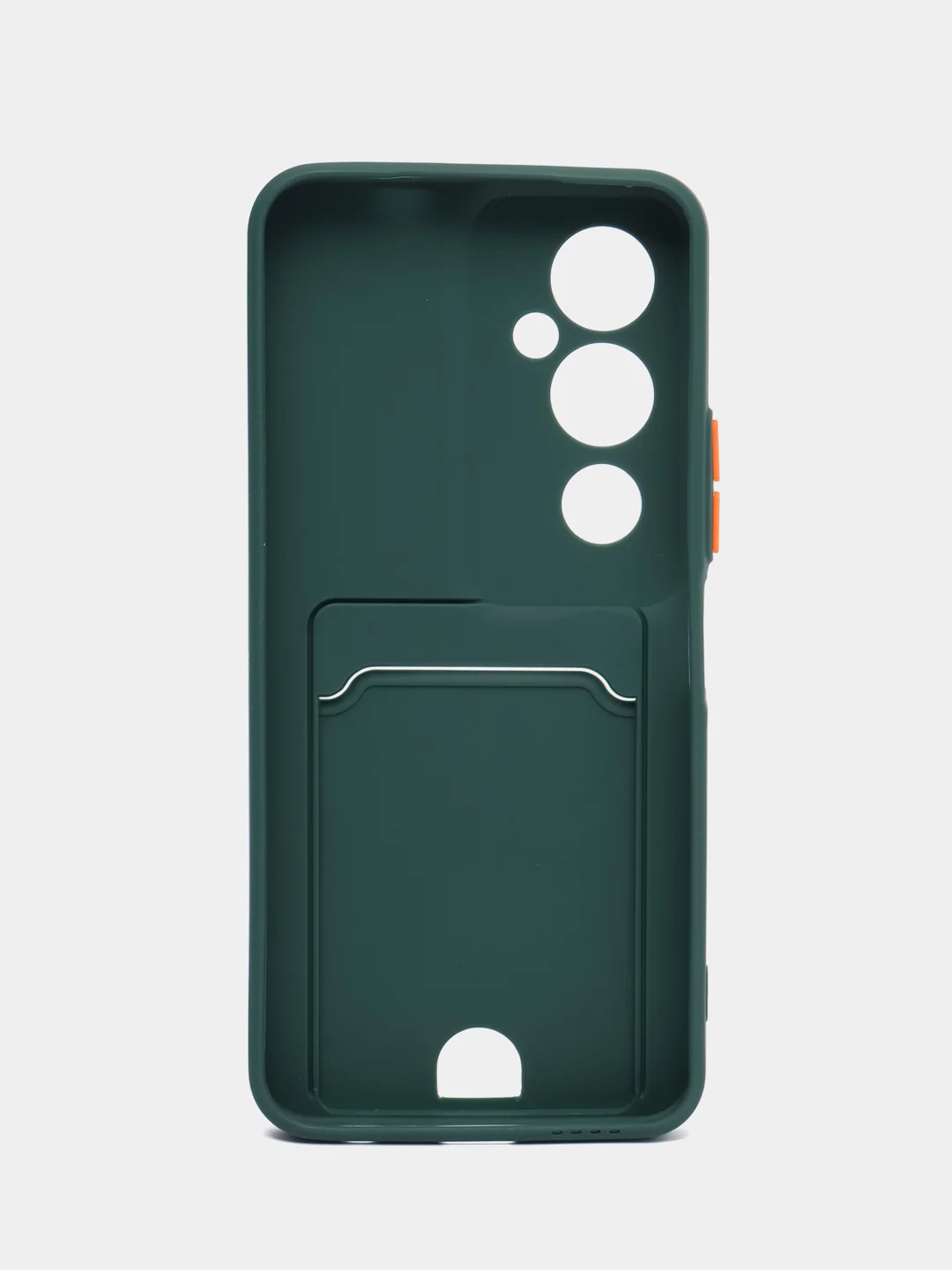 Тёмно-зелёный чехол TECNO POVA 4 PRO с защитой камеры и карманом для пластиковой карты