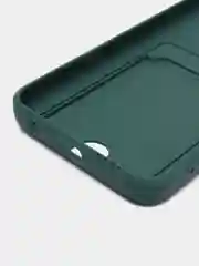 Тёмно-зелёный чехол TECNO POVA 4 PRO с защитой камеры и карманом для пластиковой карты