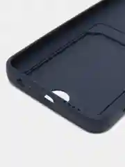 Темно-синий чехол TECNO POVA 4 PRO с защитой камеры и карманом для пластиковой карты