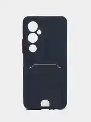 Темно-синий чехол TECNO POVA 4 PRO с защитой камеры и карманом для пластиковой карты