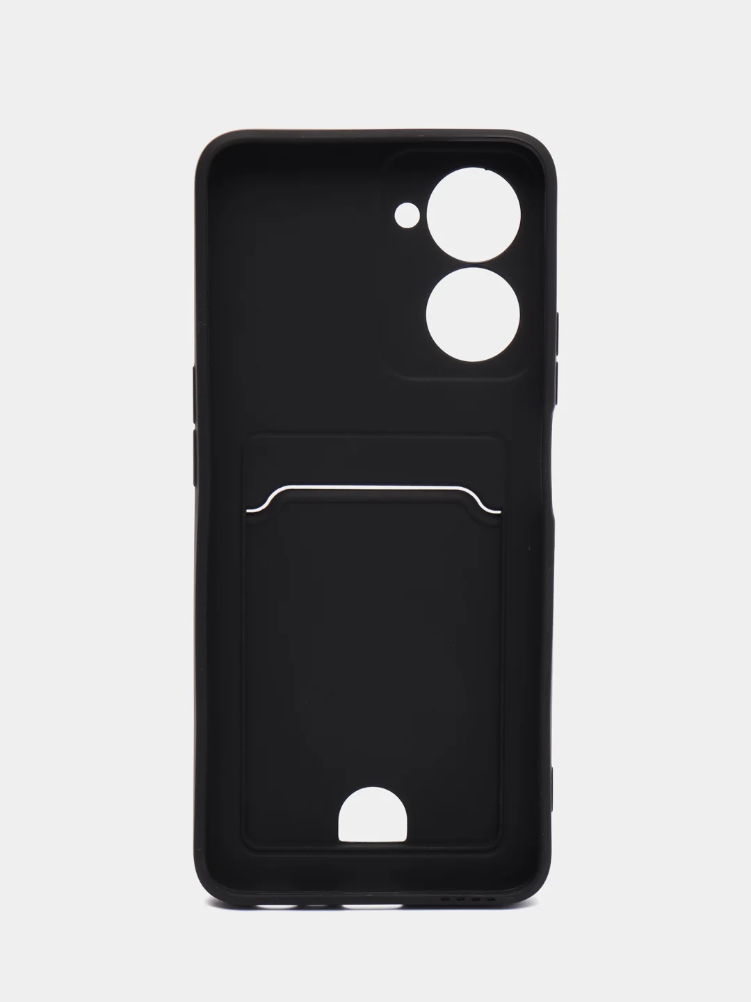 Черный чехол REALME C33 с защитой камеры и карманом для пластиковой карты