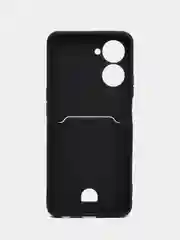 Черный чехол REALME C33 с защитой камеры и карманом для пластиковой карты