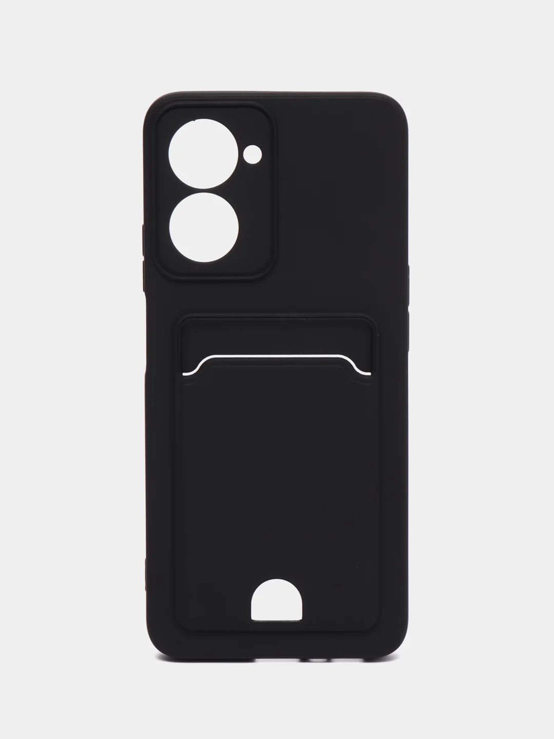 Черный чехол REALME C33 с защитой камеры и карманом для пластиковой карты