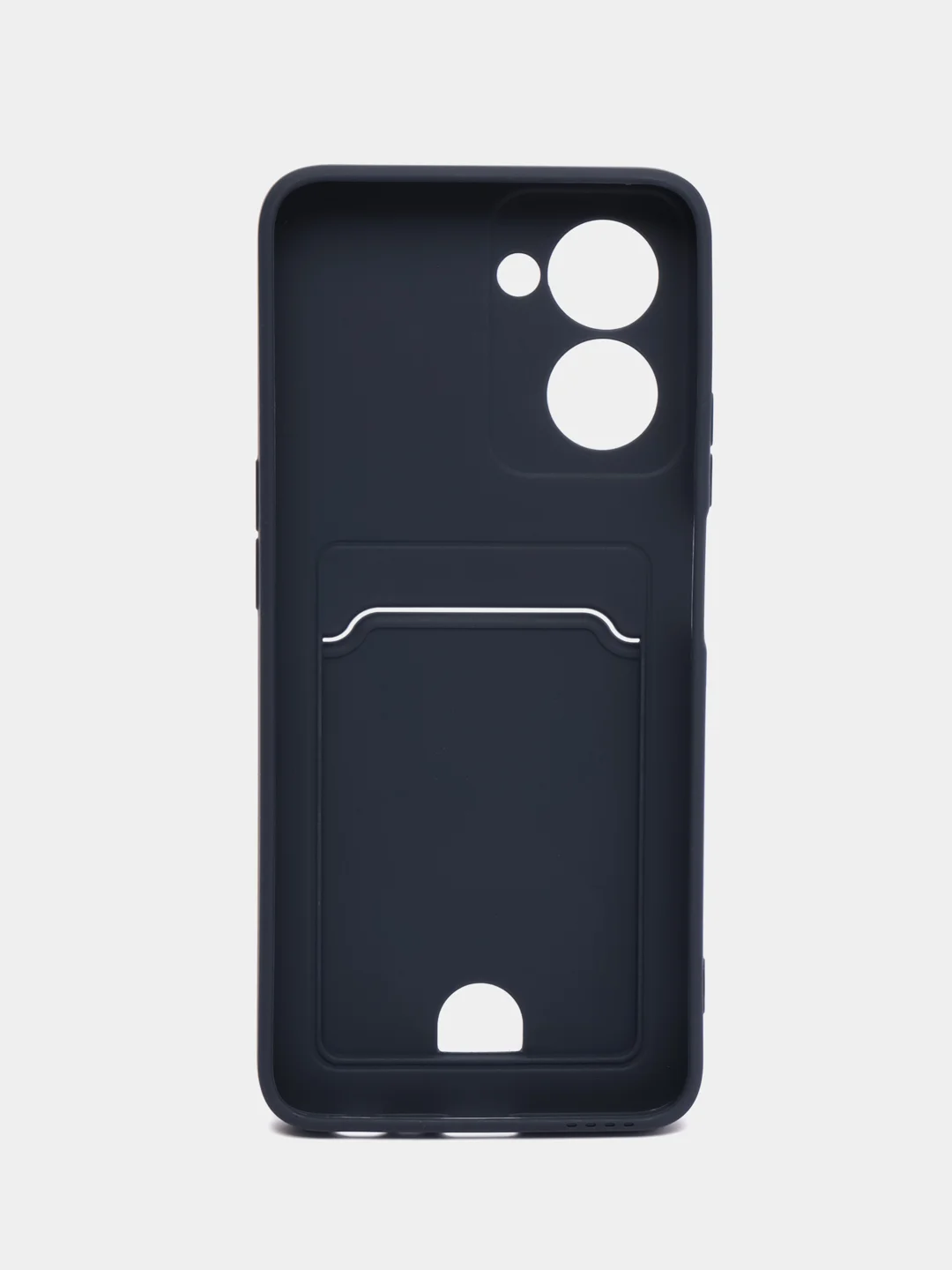 Темно-синий чехол REALME C33 с защитой камеры и карманом для пластиковой карты