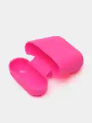 Розовый чехол для Apple AirPods 1 / AirPods 2 черный силиконовый